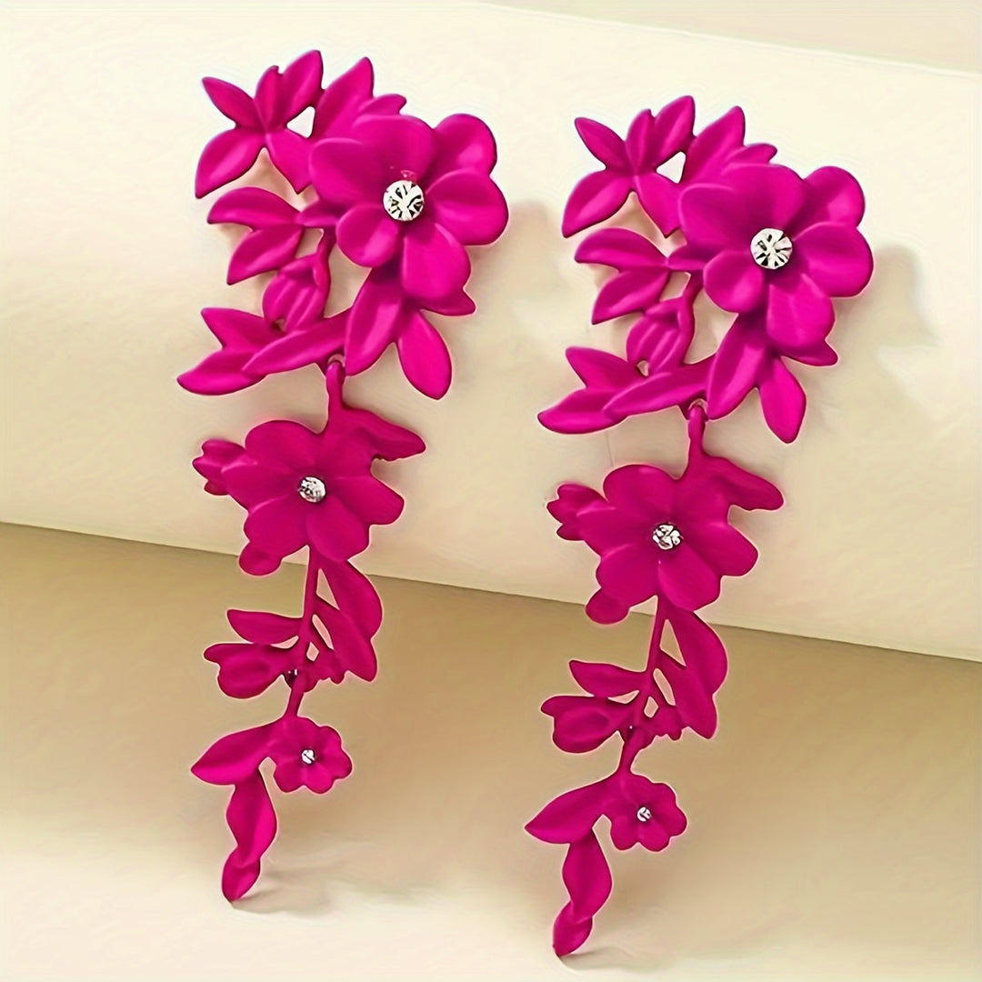 Elegant Floral Leaf Earrings