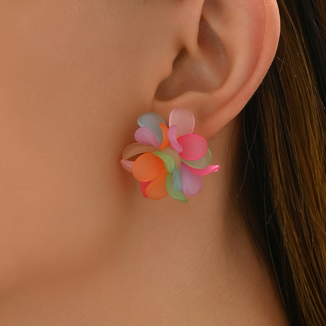 Bohemian Colorful Petal Earrings