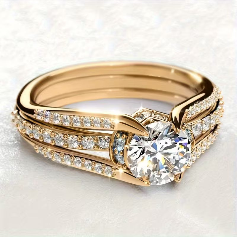 Retro Zirconia Statement Ring