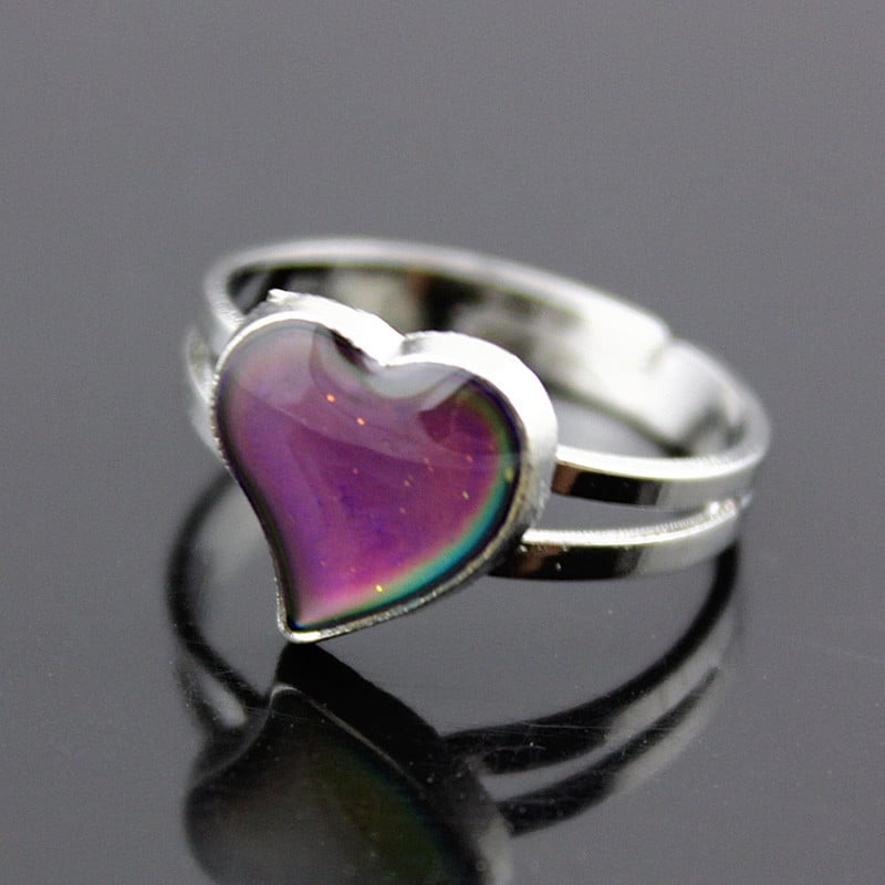 Heart-Shaped Color-Shift Thermochromic Ring