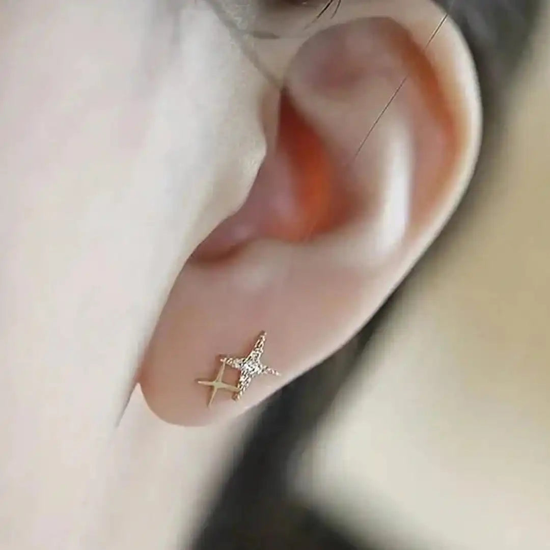 Brilliant Star Shaped Stud Earrings
