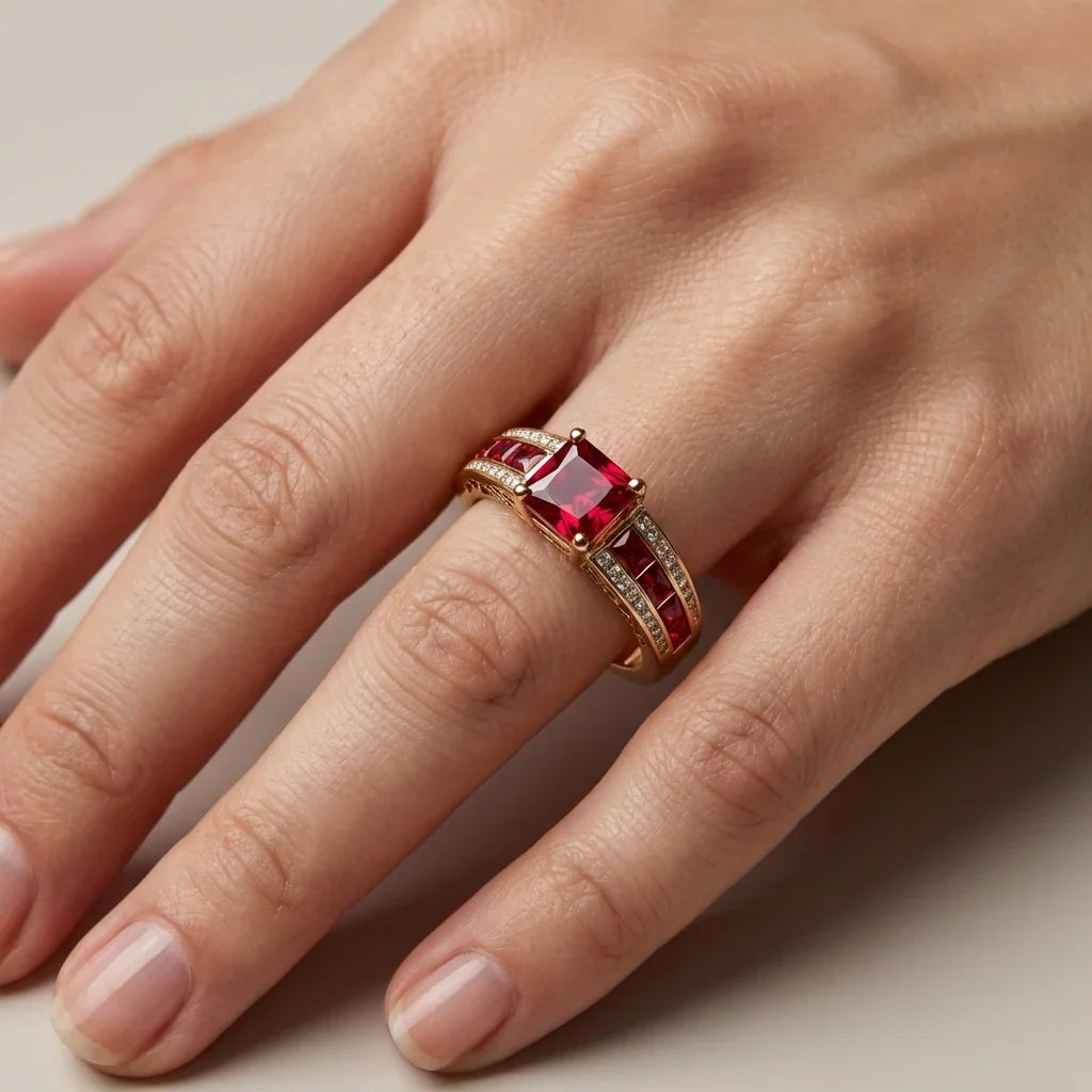 Ruby Empress Opulent Statement Ring