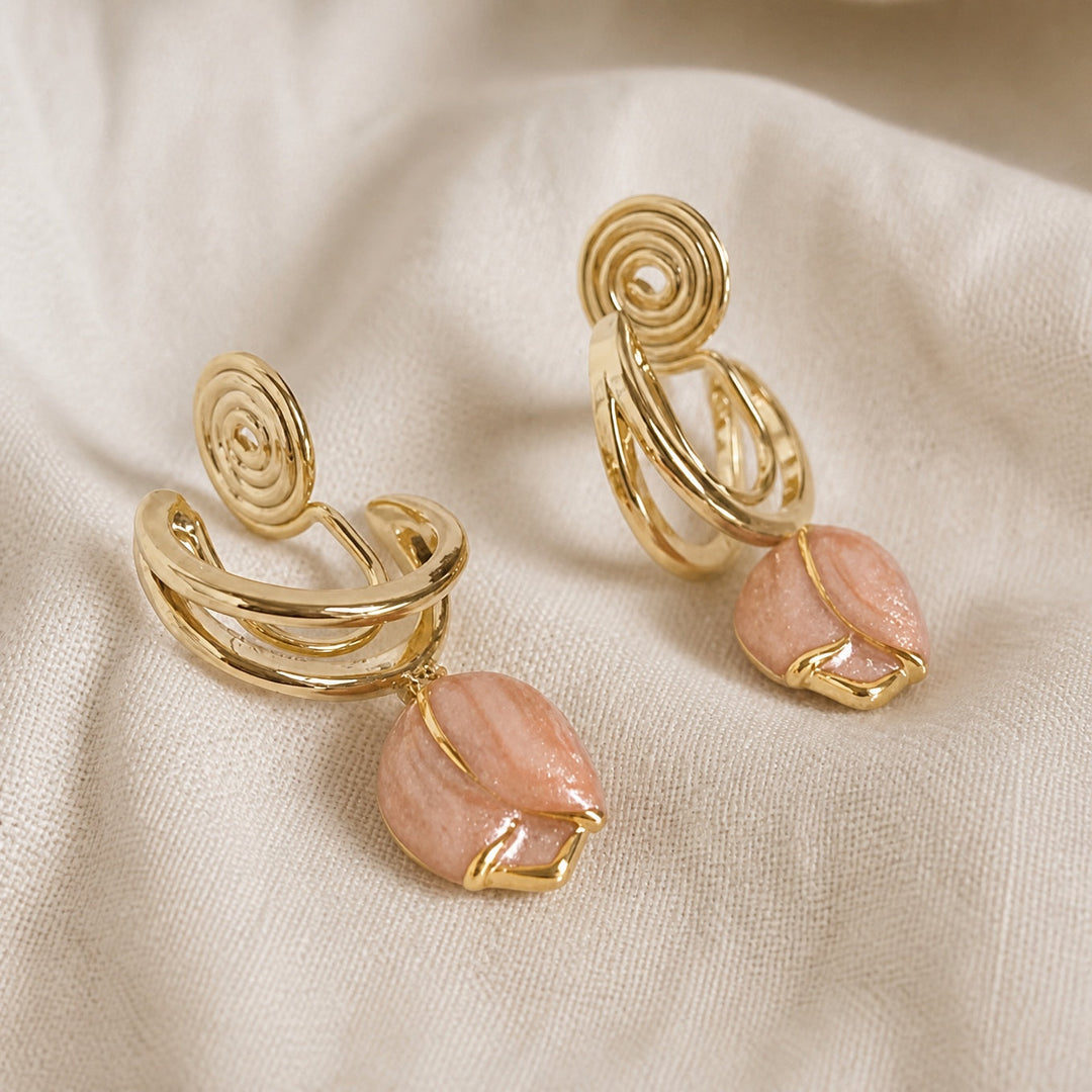 Opaque Tulip Dangle Earrings