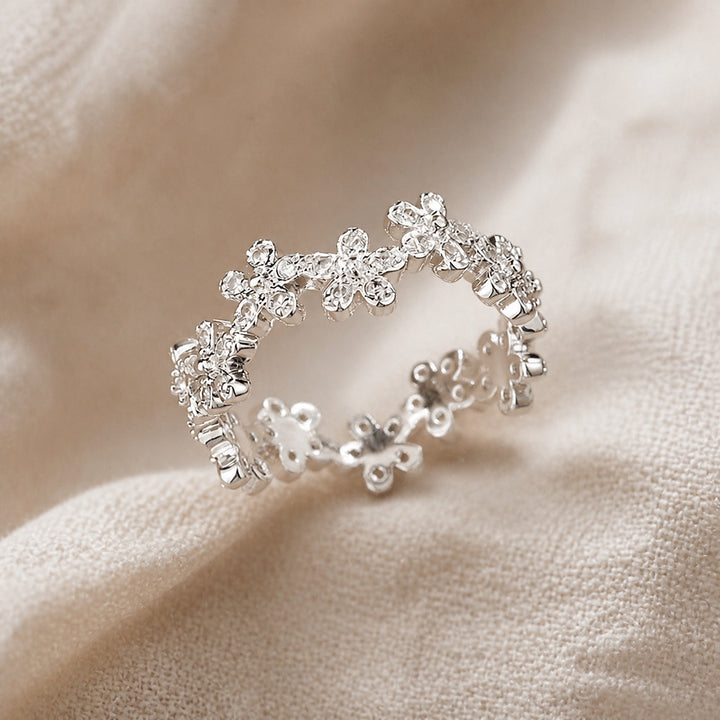 Timeless Floral Zirconia Ring