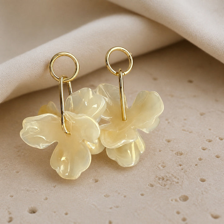 Vintage-Inspired Acrylic Floral Earrings