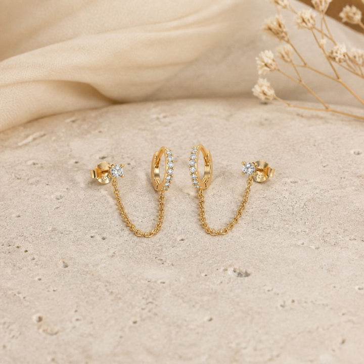Adella Gold Chain Earrings