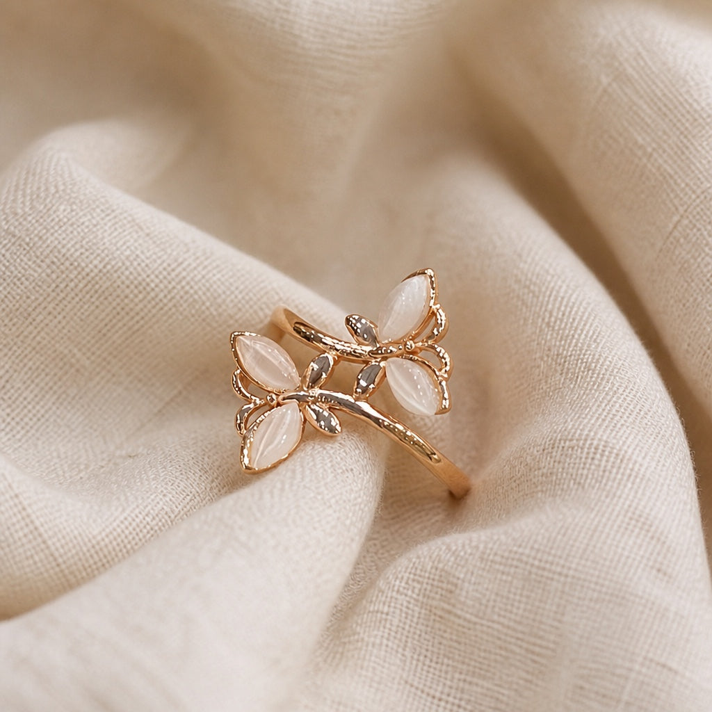 Elegant Golden Butterfly Ring
