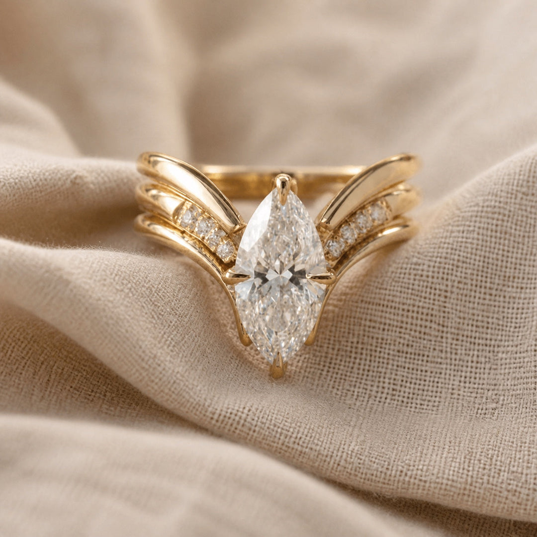 Sophisticated Golden Crown Ring