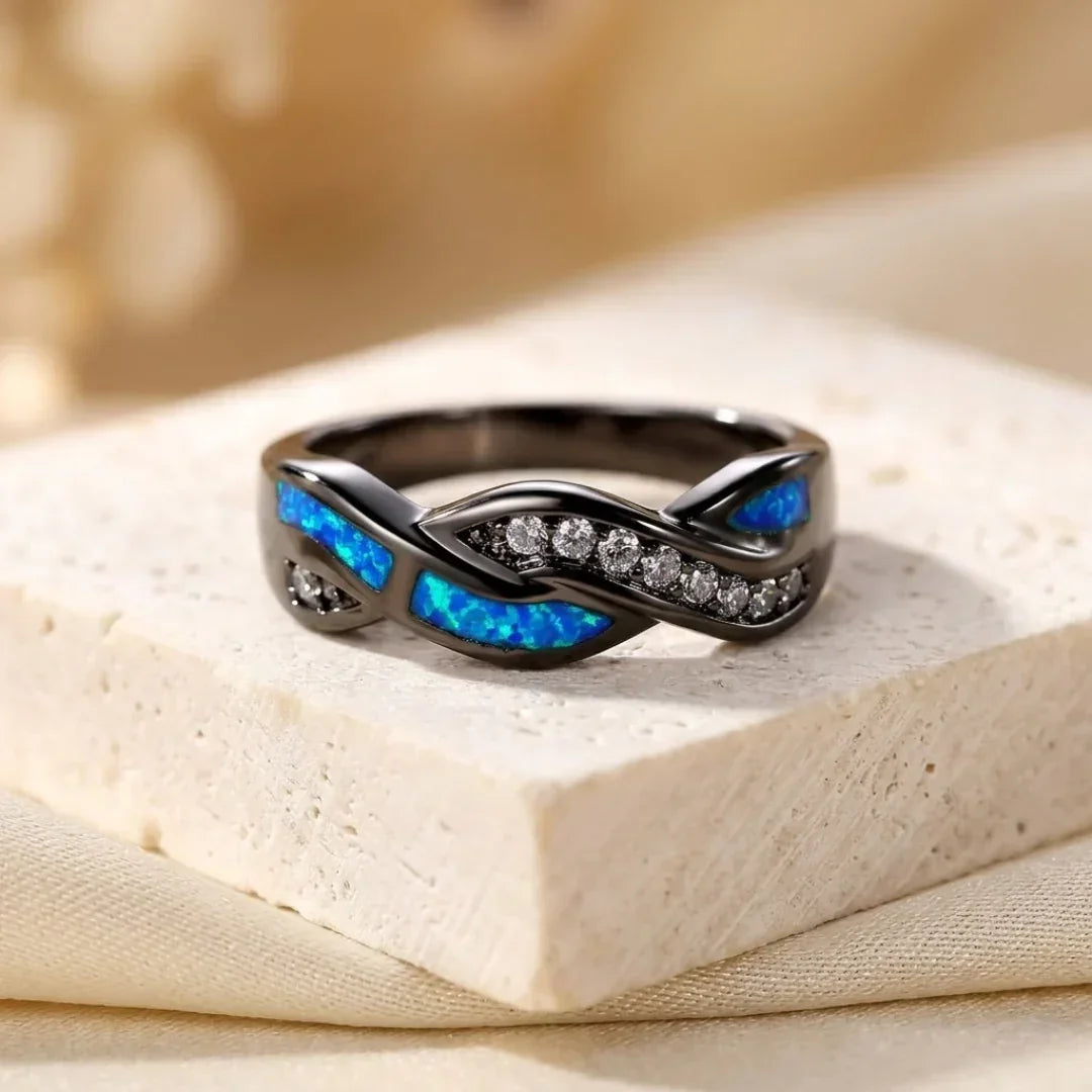 Twisted Silver Inlay Band