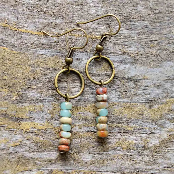 Authentic Jasper Stone Earrings