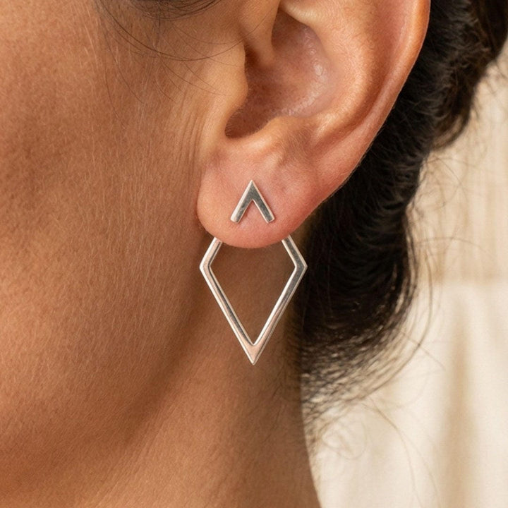 Geometric Stud Earrings with a Bohemian Flair