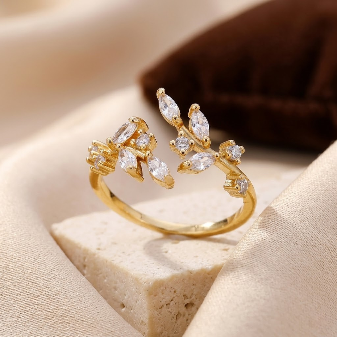 Gold Leaf Adjustable Ring