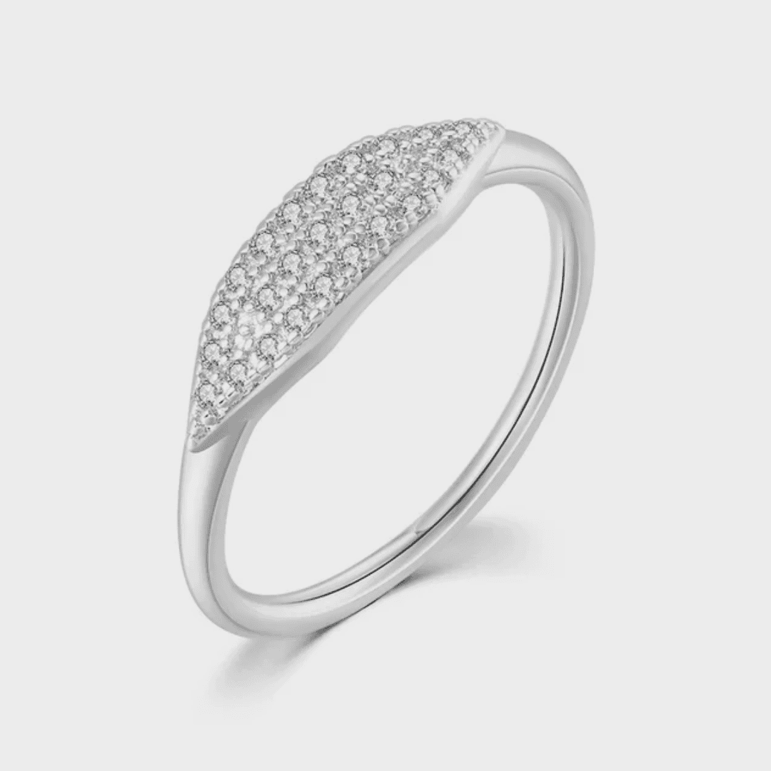 Marquise Pavé Stacking Ring