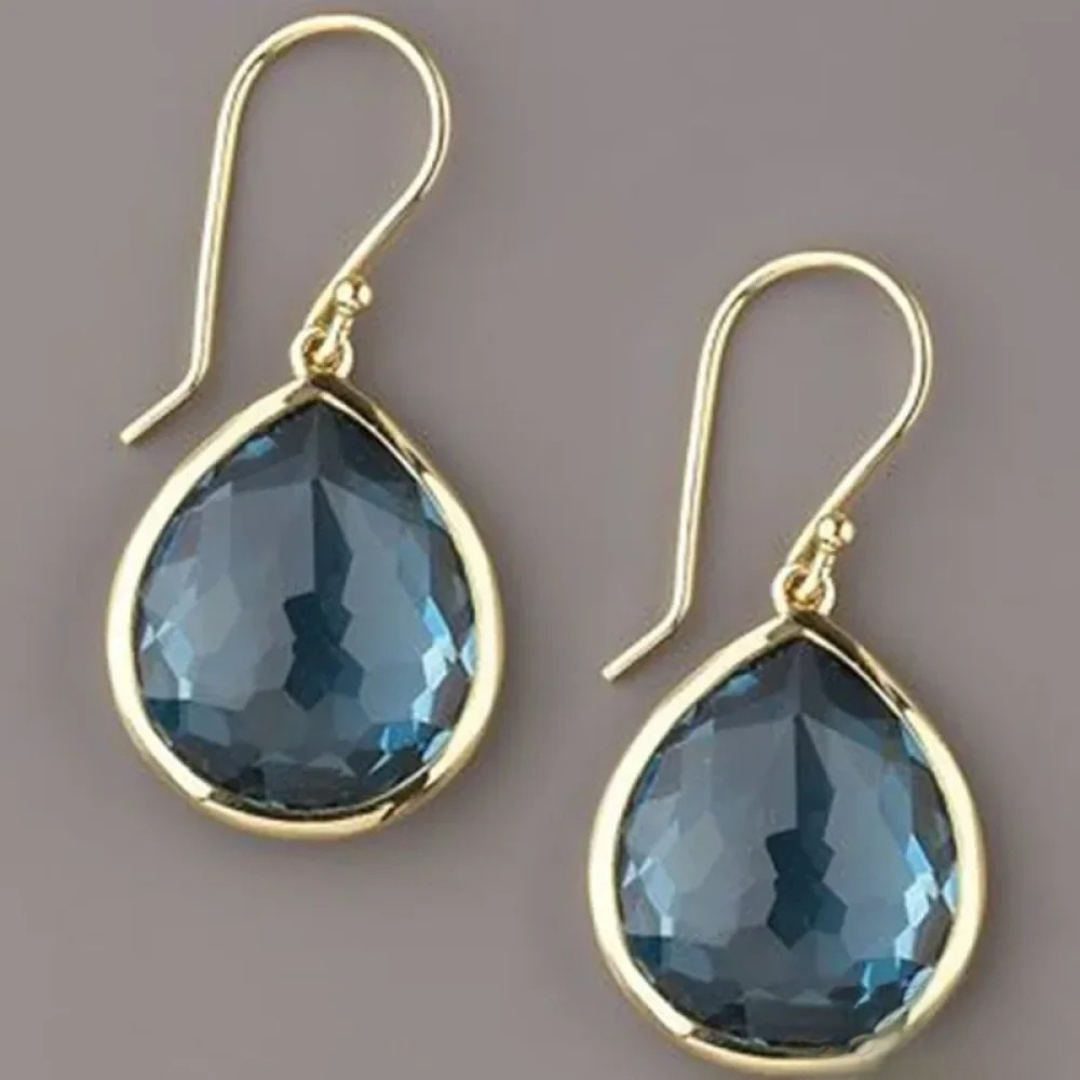 Vintage Blue Crystal Dangles