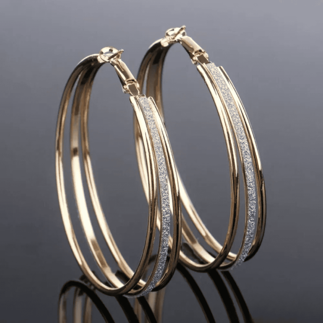 Vintage-Inspired Gold Hoop Earrings