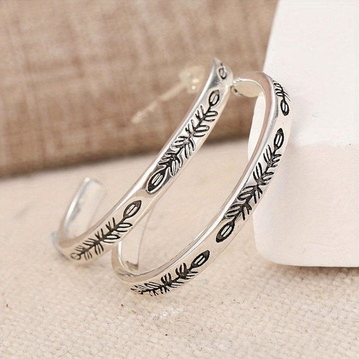 Stylish Silver Hoop Earrings