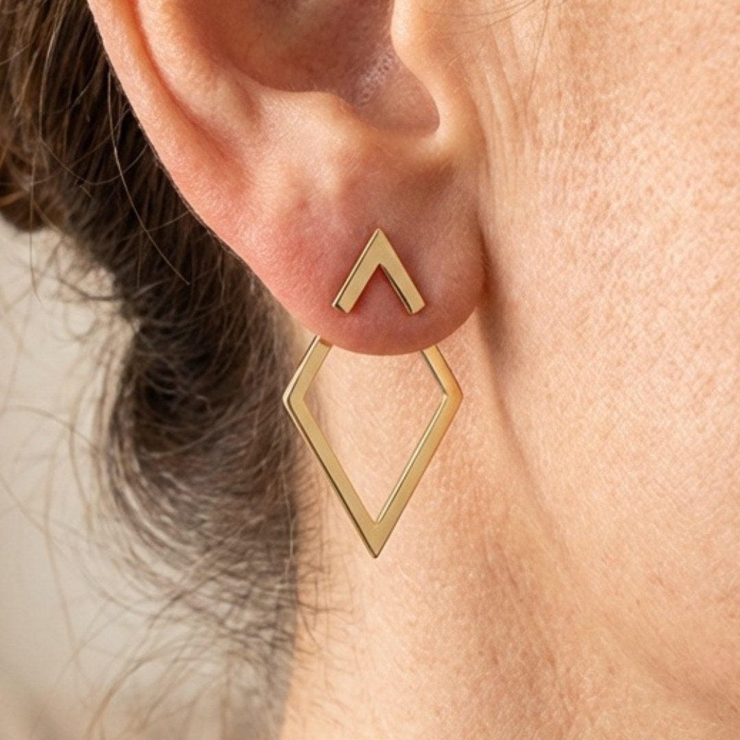 Geometric Stud Earrings with a Bohemian Flair
