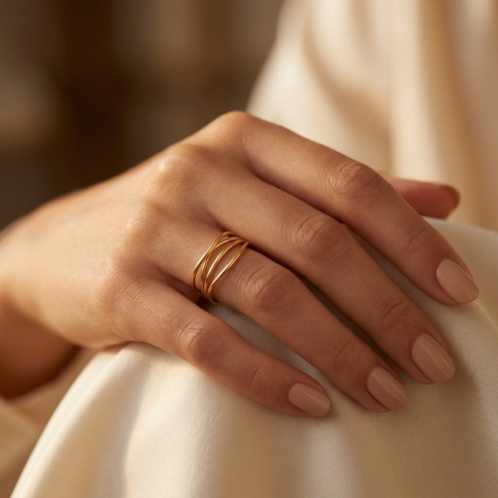 Sleek Gold Wraparound Ring