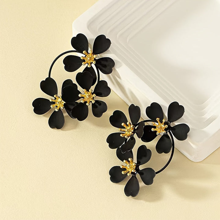 Eternal Noir Floral Earrings