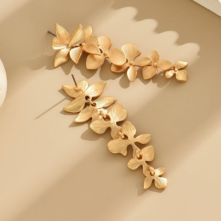 Matte Gold Clove Blossom Earrings