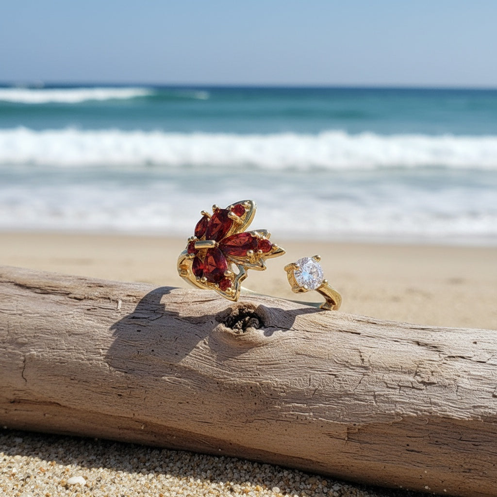 Maple Leaf Eternal Zirconia Band