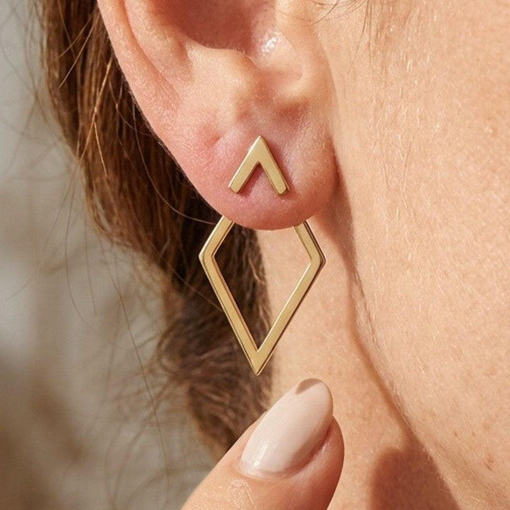 Geometric Stud Earrings with a Bohemian Flair