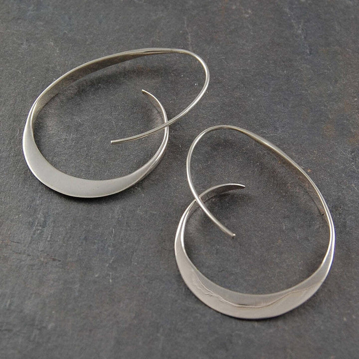 Spiral Drop Earrings with Open Design