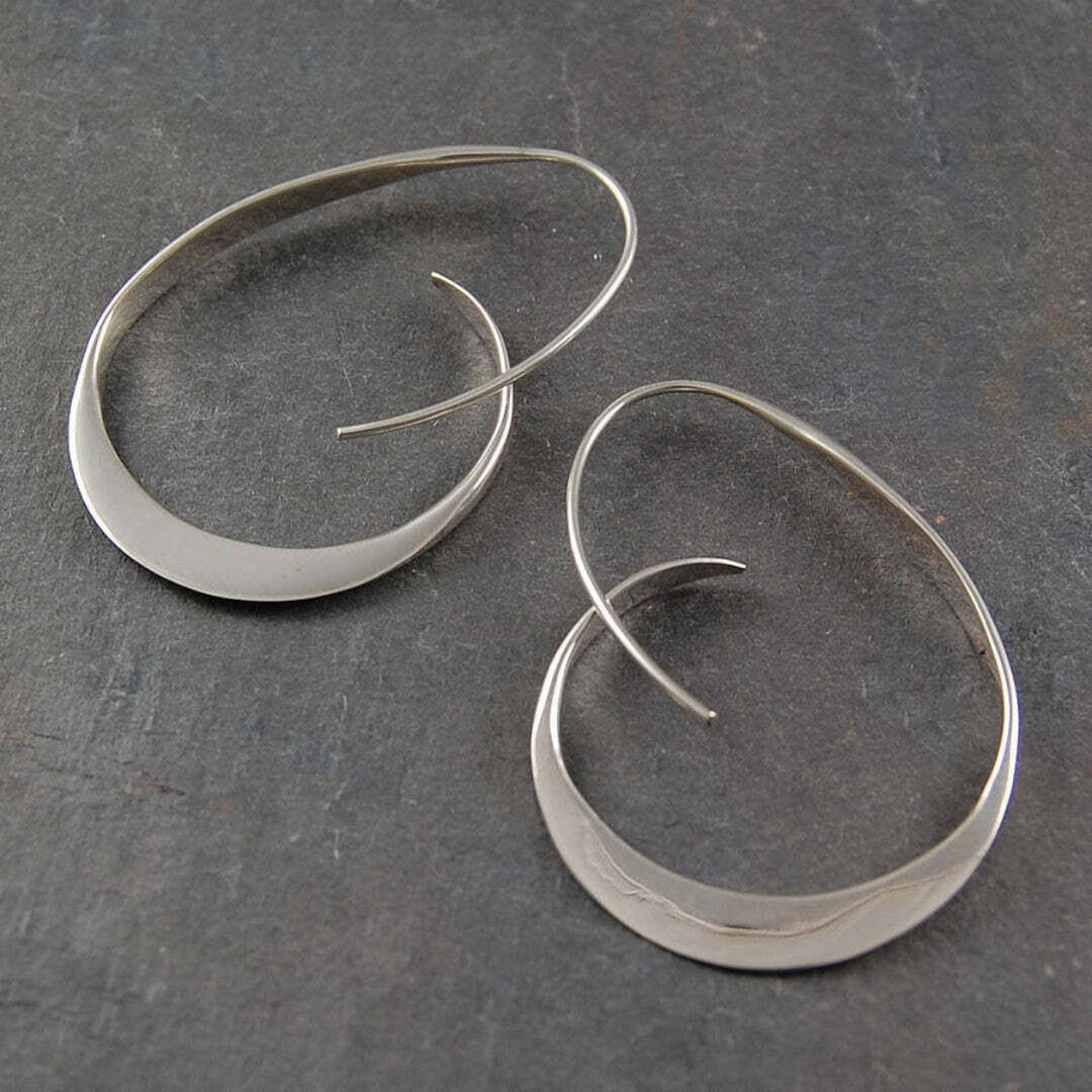 Open Design Spiral Drop Earrings