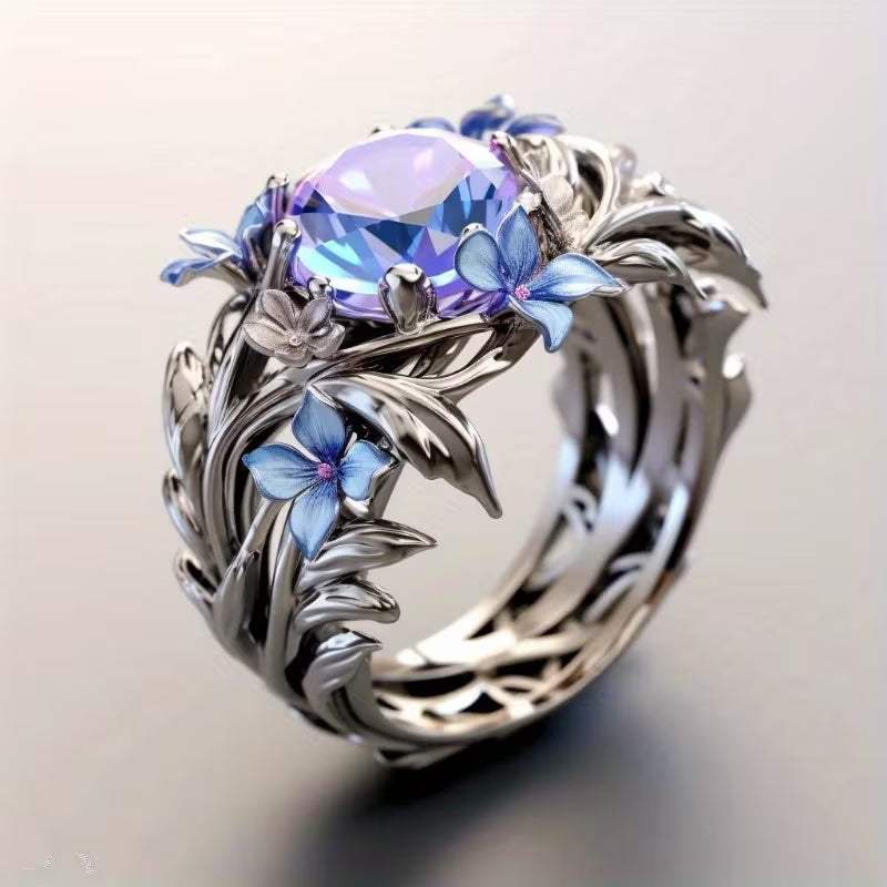 Vintage Lavender Blossom Ring