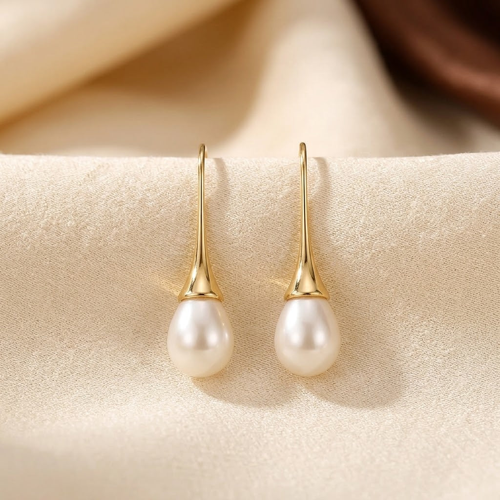 Radiant Pearl Dangle Earrings