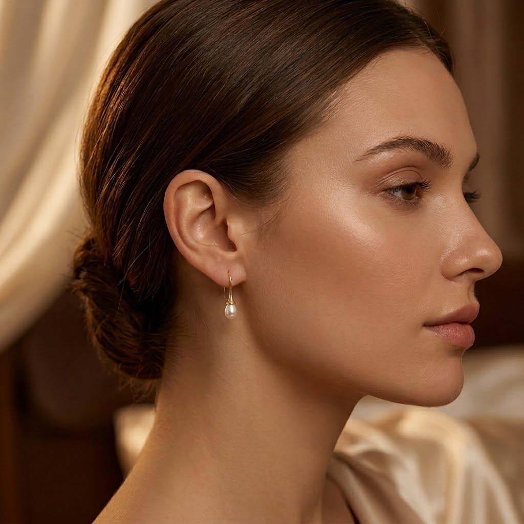 Radiant Pearl Dangle Earrings