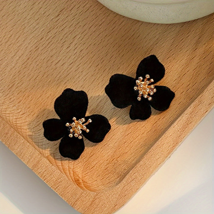 Opulent Velvet Floral Earrings
