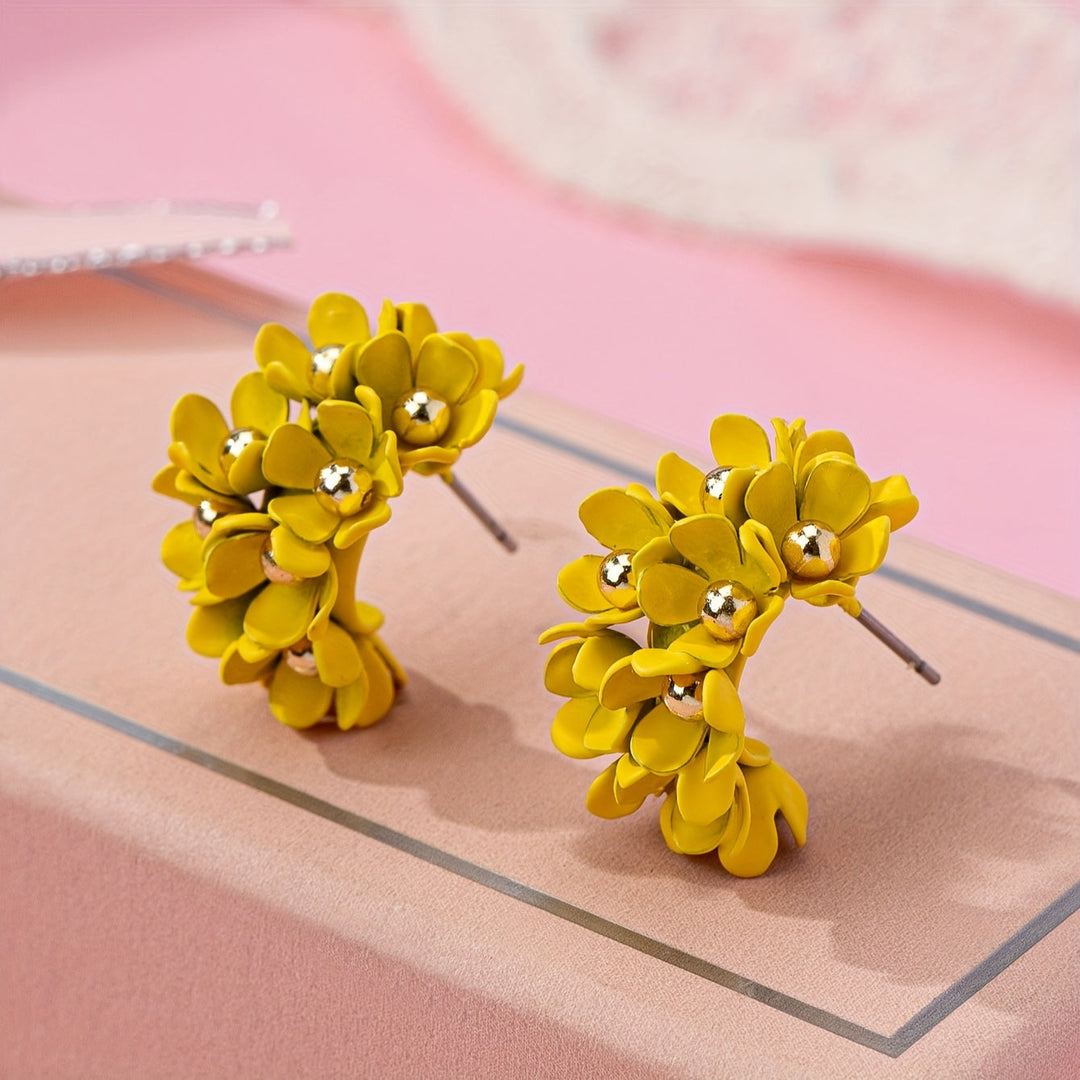 Bohemian Sunflower-Inspired Earrings