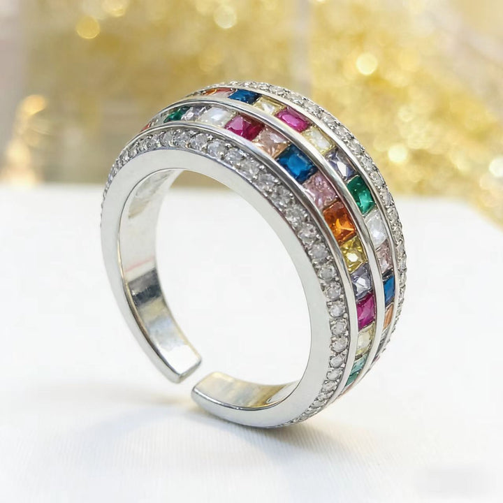 Vibrant Gemstone Elegant Band