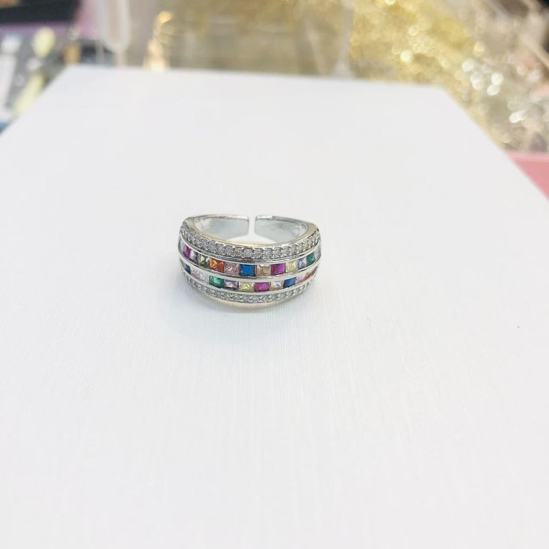 Vibrant Gemstone Elegant Band