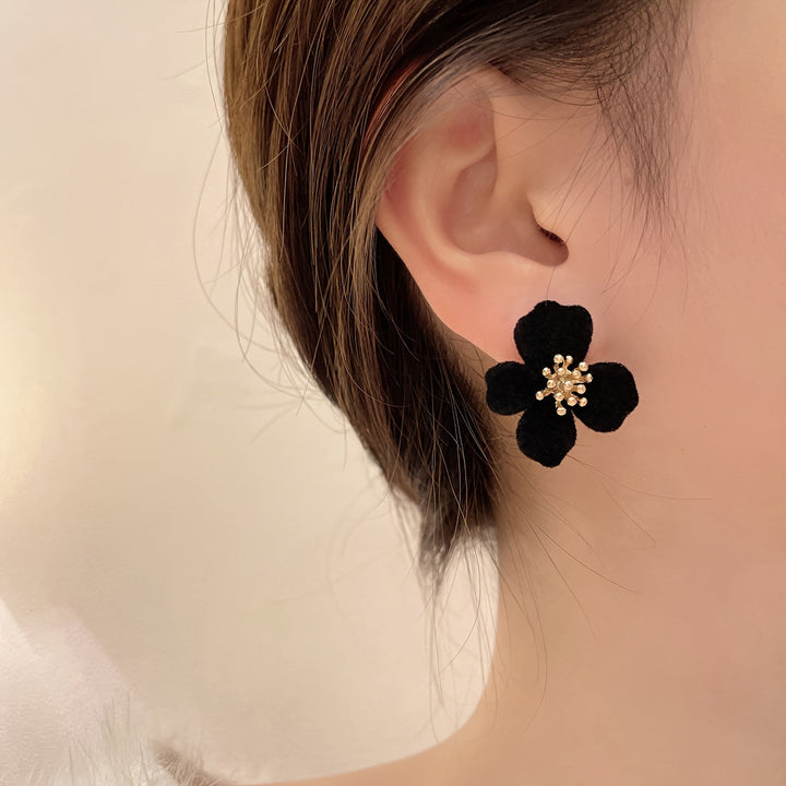 Opulent Velvet Floral Earrings