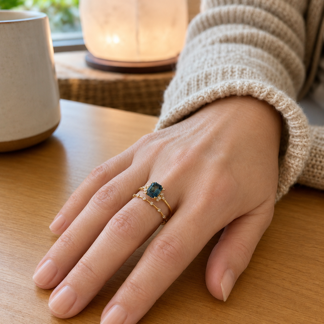 Azure Radiance Ring Collection