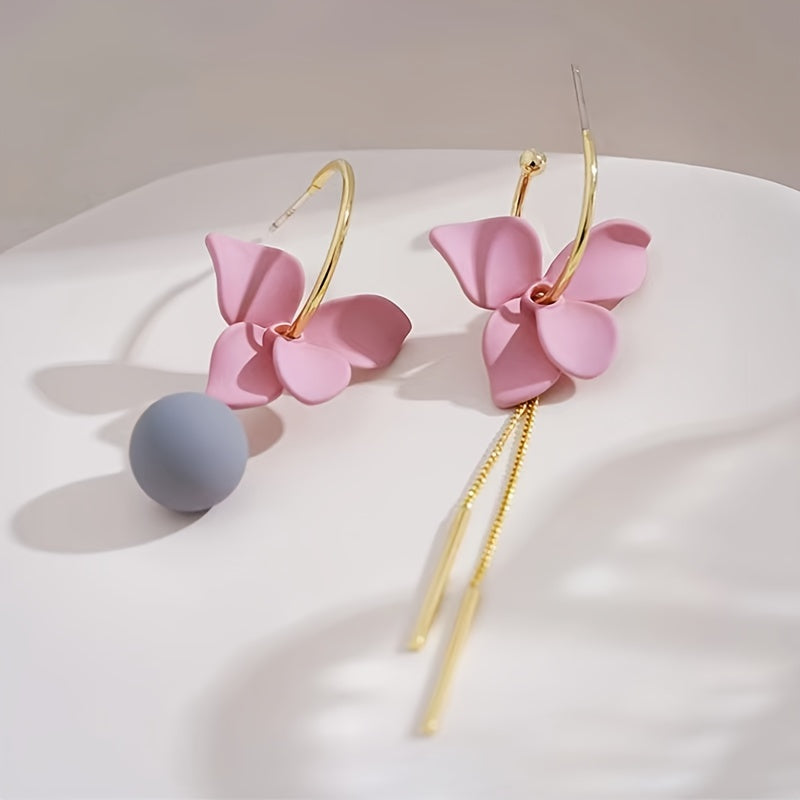 Blush Blossom Dangle Earrings