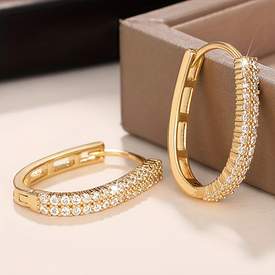 Chic Round Zirconia Earrings