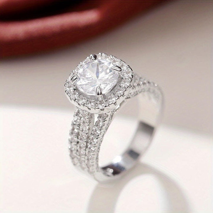 Cushioned Pavé Halo Statement Ring