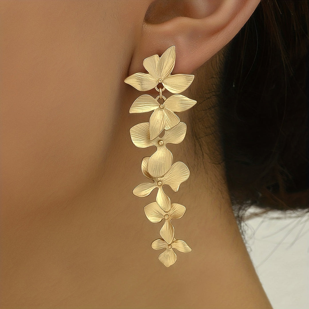 Matte Gold Clove Blossom Earrings