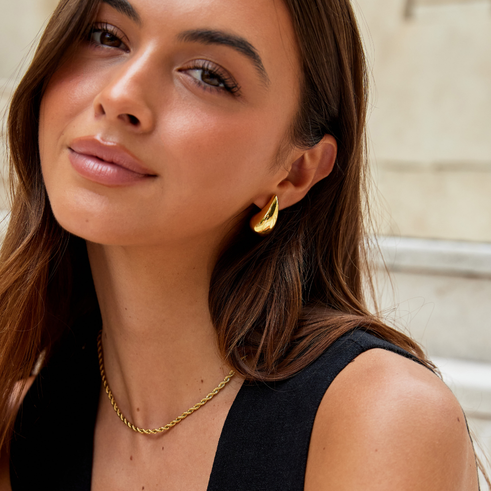 Gilded Teardrop Earrings