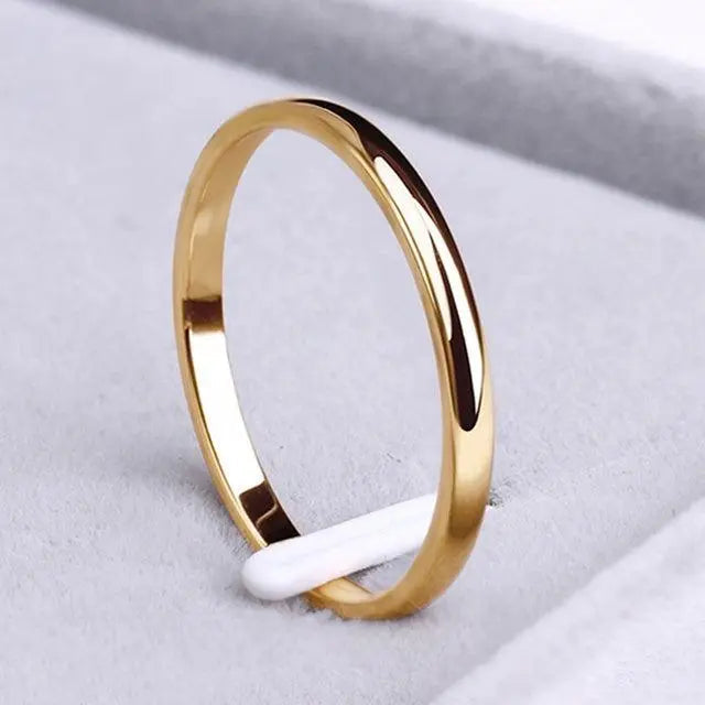 Chic Gold and Silver Stacked Band Ring