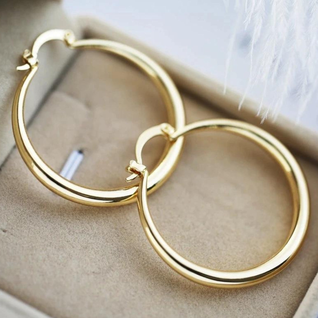 Bethany - Eye-Catching Golden Earrings