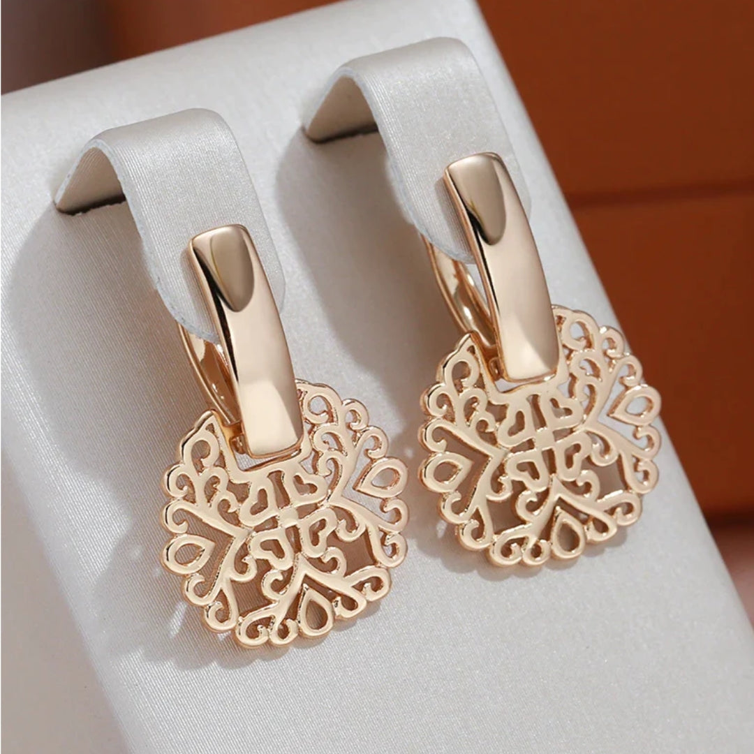 Stylish Cut-Out Mandala Earrings