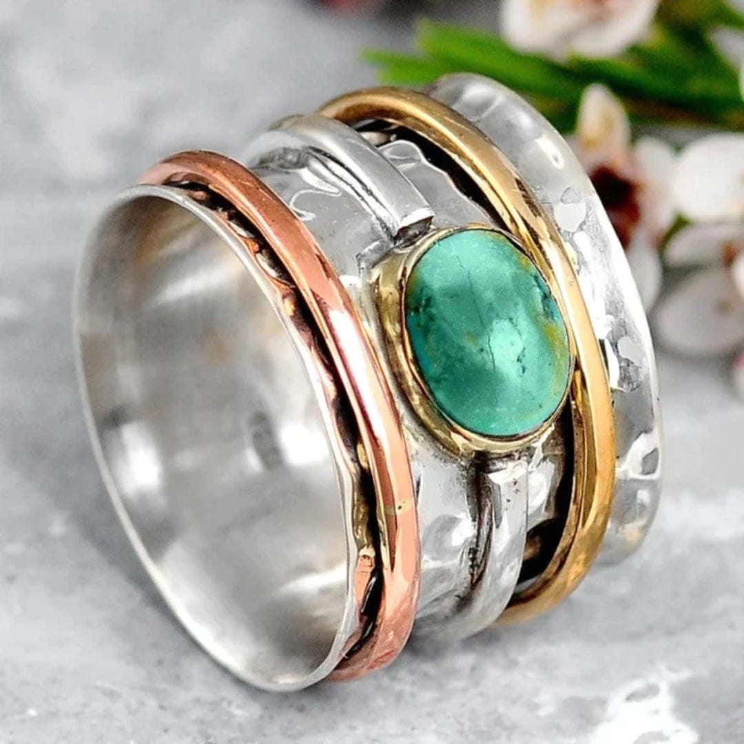 Bella Vintage Turquoise Stone Ring