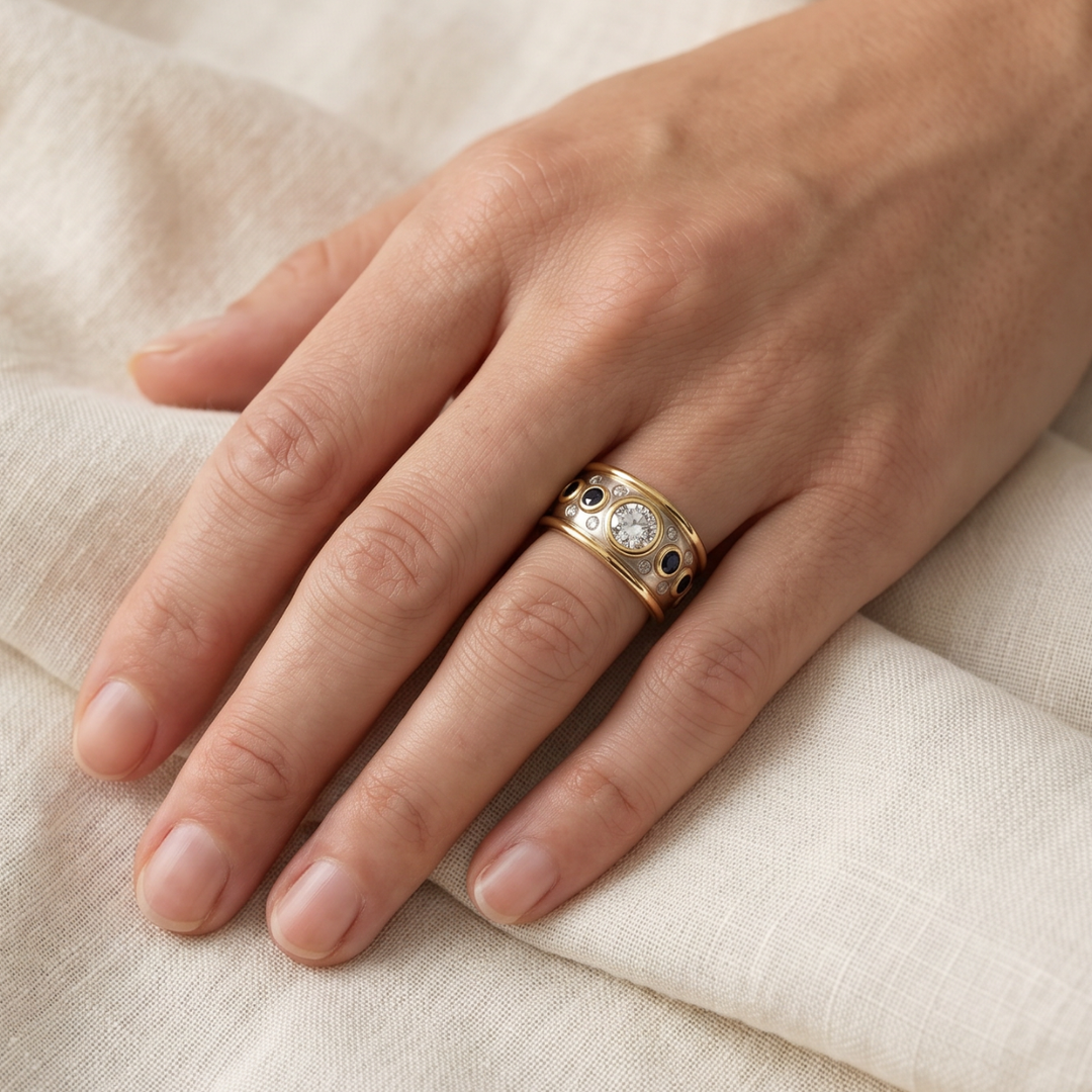Vintage Cubic Zirconia Ring Set