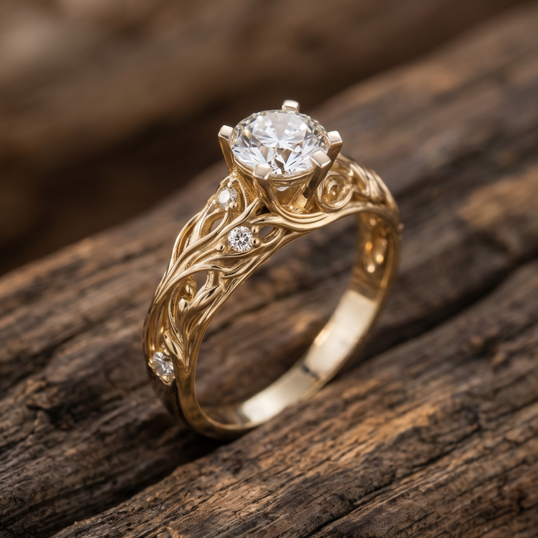 Sophisticated Exotic Zirconia Ring
