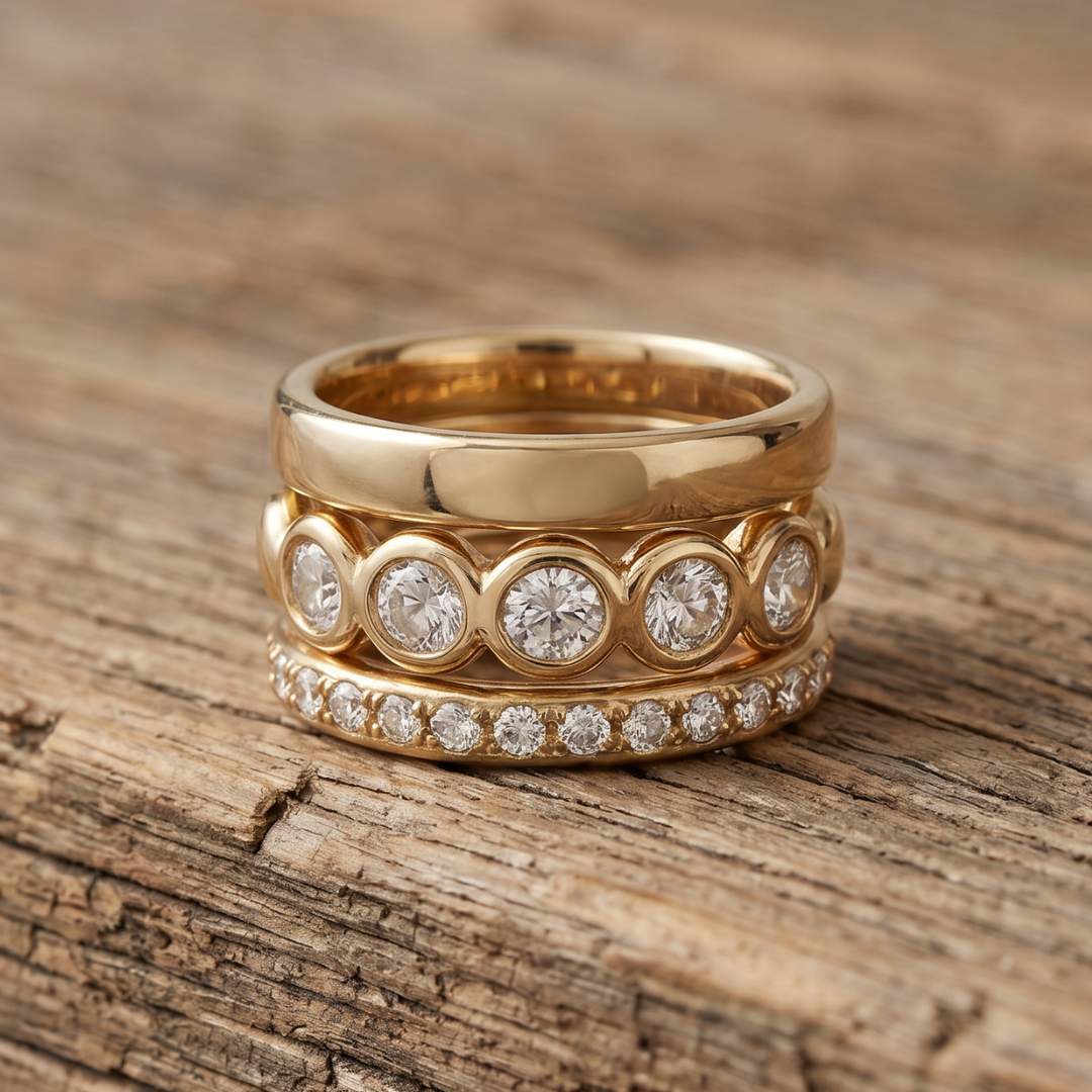 Mystical Golden Forged Rings