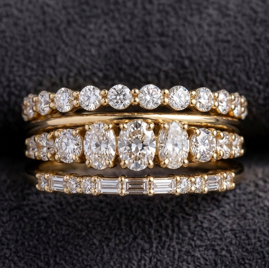 Classic Zirconia Ring Set with Timeless Elegance
